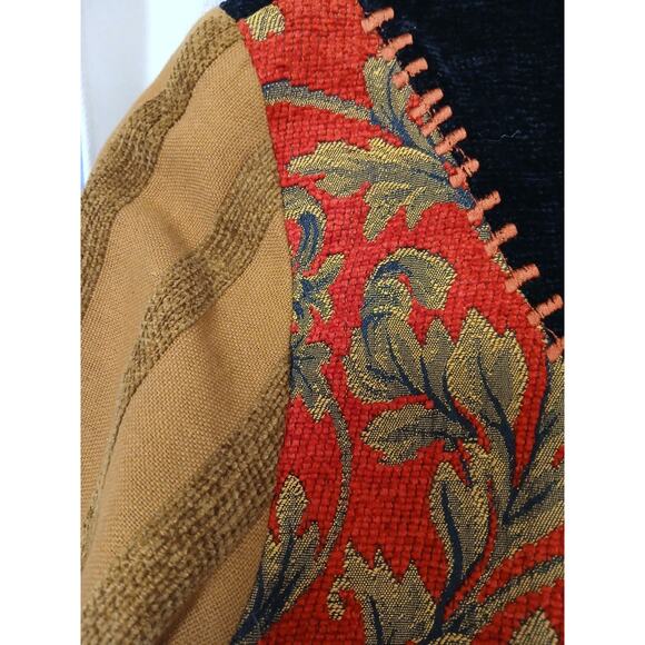 Drapers & Damons Artsy Patchwork Jacket Blazer Women Sz XL Holiday Christmas - Picture 10 of 17